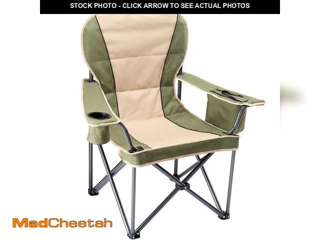 Lot 74-14352531 - NEWBULIG Oversized Folding Camping Chair for Adults, Portable Outdoor Collapsible Chairs, 500 LBS He...
