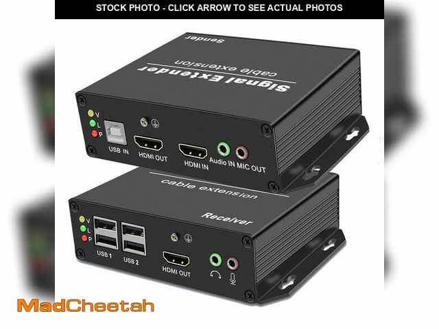 Lot 74-12497028 - 4K@30 Hz HDMI KVM Fiber Extender with Loop-Out Over Single-Mode Fiber up to 20 km Ã¢â¬â Plug-&amp...