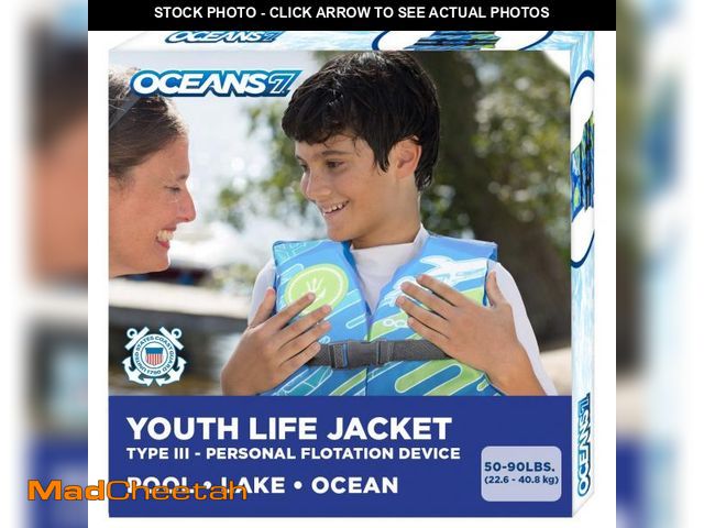Lot 74-12440334 - Oceans 7 US Coast Guard Approved, Infant-Child-Youth Life Jacket Vest Ã¢â¬â Sizes for 8-90 Lbs. Ã...