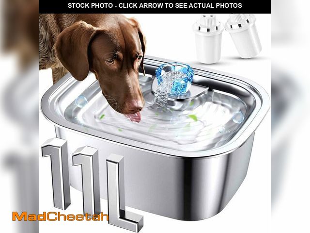 Lot 74-12332017 - Stainless Steel Dog Water Fountain,3 Gallon Large Pet Water Fountains for Dogs and Cats, 11L /386oz ...