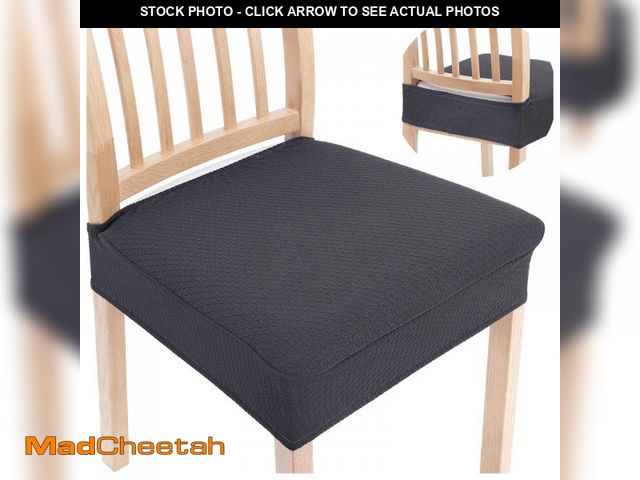 Lot 74-12220792 - Smiry Stretch Jacquard Seat Covers for Dining Room Chairs Set of 4, Removable Washable Chair Seat Pr...