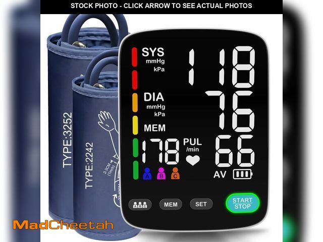 Lot 74-14206813 - Blood Pressure Monitor,Automatic Upper Arm Blood Pressure Machine with 3x199 readout,5.4 inch LED La...