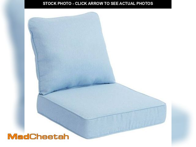 Lot 74-14292634 - Hampton Bay 24 in. W x 24 in. D CushionGuard Deep Seat Universal Outdoor Lounge Chair Cushion in Sur...