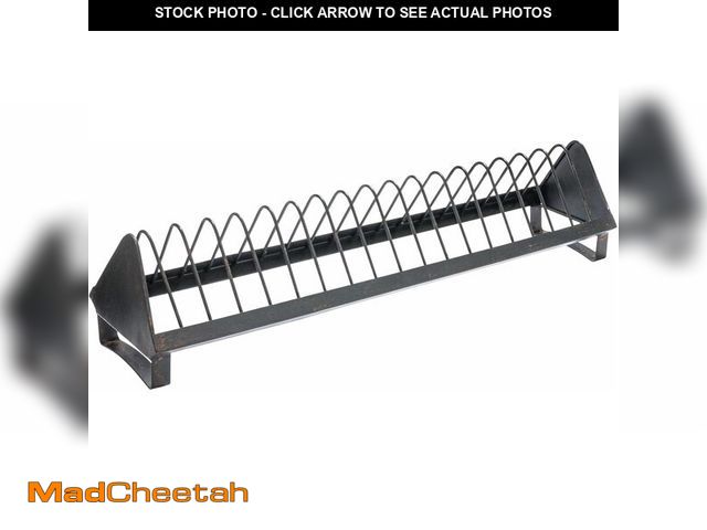 Lot 74-12664204 - Creative Co-Op Rustic Farmhouse Metal Dish Rack with 18 Slots, Distressed Black Finish - UNUSED