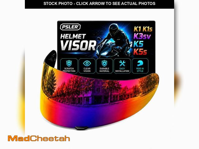 Lot 74-14301218 - PSLER K1 Visor - Shatterproof Motorcycle Helmet Tinted Face Shield, Impact-Resistant &amp; UV400 Pro...