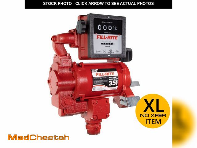 Lot 74-13790434 - Fill-Rite FR311VN 115V/230V 35 GPM Fuel Transfer Pump with Mechanical Meter (Gallons) - Heavy-Duty E...