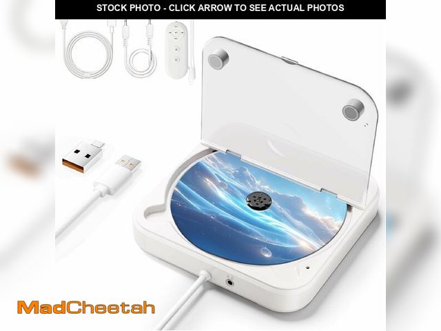 Lot 74-12976675 - Portable CD Player for Car with USB &amp; AUX Ã¢â¬â Universal External CD Drive with Anti-Skip, U...