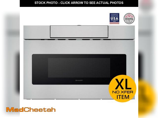 Lot 74-12933453 - Sharp 1.2 cu. ft. 24 in. Microwave Drawer with Concealed Controls, Built-In Stainless Steel with Sen...