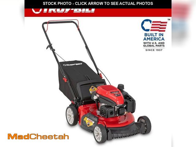 Lot 74-13678519 - Troy-Bilt 21 in. 163cc OHV Engine Push 3-in-1 Gas Walk Behind Lawn Mower with Tri-Action Cutting Sys...