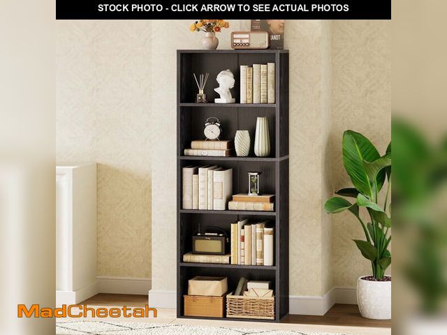 Lot 74-14352141 - Casacomoda Tall Bookcase, Bookshelf, 5-Tier Display Storage Shelf, Space-Saving Bookshelf for Living...