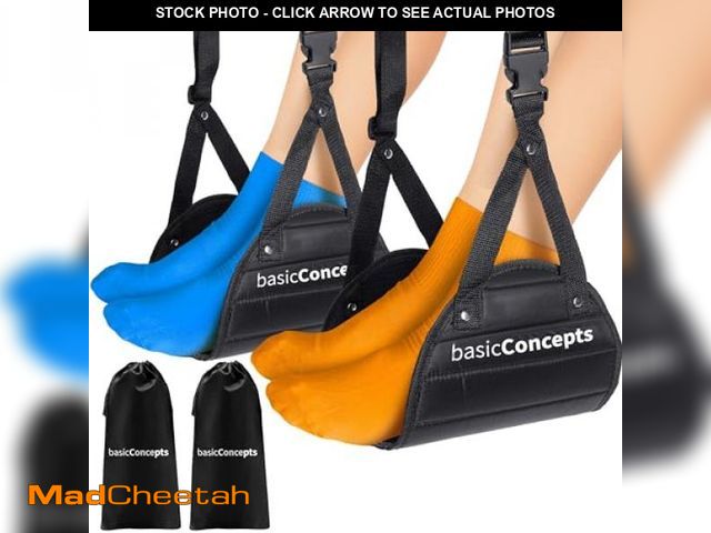 Lot 74-11546050 - Airplane Footrest (2 Pack), Perfect Foot Hammock Airplane or Office Footrest to Relax Your Feet - Ai...