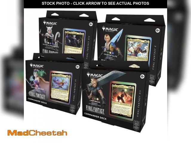 Lot 74-12309775 - Magic: The Gathering - Final Fantasy Commander Deck Bundle (Includes All 4 Decks) - UNUSED