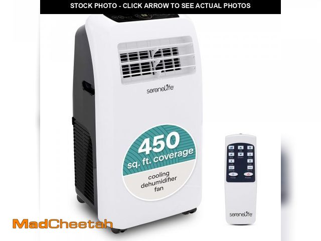 Lot 74-12145307 - (MISSING REMOTE) SereneLife SLPAC12.5 SLPAC 3-in-1 Portable Air Conditioner with Built-in Dehumidifi...