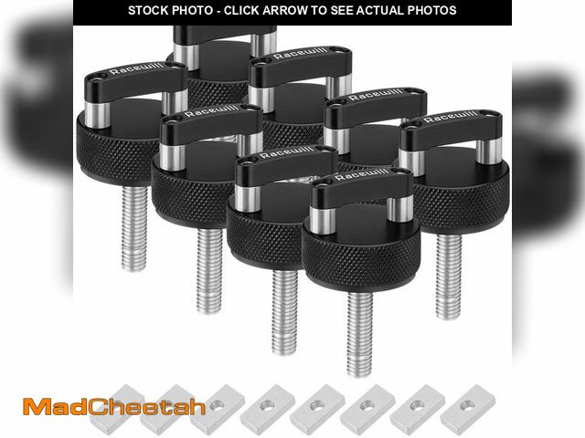 Lot 74-14063869 - Racewill 8PCS Black Hard Top Quick Removal Fastener Thumb Screws with Nut Plates Compatible with 202...