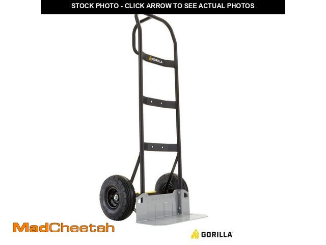 Lot 74-14242328 - Gorilla 800 lbs. Capacity Steel Hand Truck with Multi-Grip Handle, Wideload Toe Plate, Super Duty Ax...