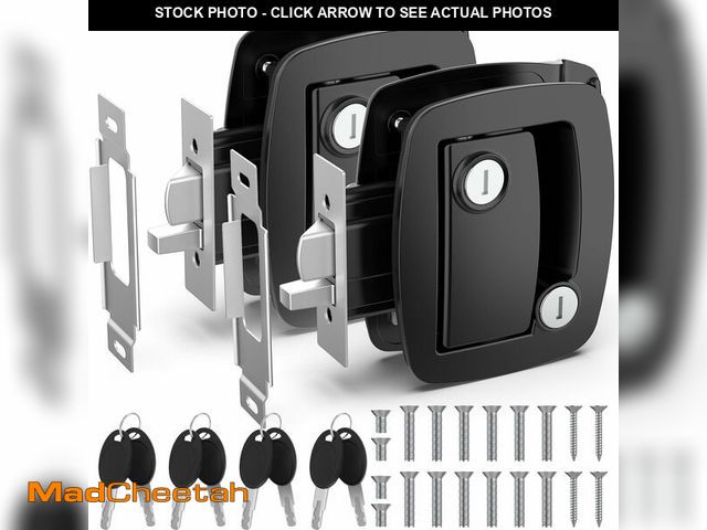 Lot 74-12709747 - BEBOBLY RV Door Lock Replacement, Aluminum Alloy Lighter RV Door Latch with Paddle Deadbolt &amp; 4 ...