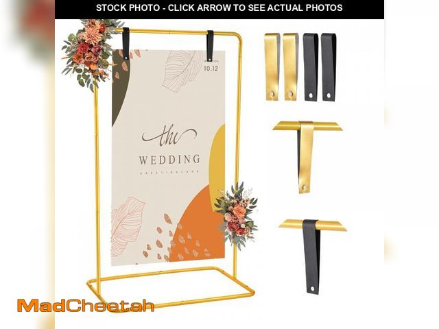Lot 74-12123011 - Wedding Welcome Sign Stand, 68Ã¢â¬Âx31Ã¢â¬Âx 20Ã¢â¬Â Heavy Duty Easel Stand for Sign with 4 Le...