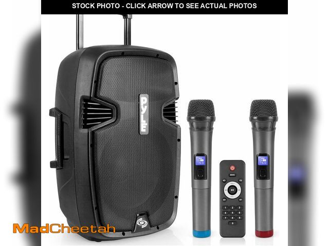 Lot 74-14591433 - Pyle Portable Bluetooth PA Speaker System - 1000W Wireless Karaoke Loudspeaker with 12ÃÂ¢Ã¢âÂ¬ÃÂ...
