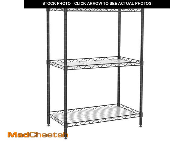 Lot 74-12490534 - TAIMASI 3-Shelf Adjustable Heavy Duty Steel Wire Rack Storage Shelving Organizer for Kitchen, Garage...