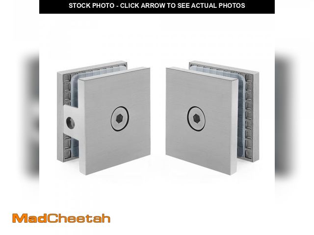 Lot 74-12120852 - Shower Door Clamp, 2PCS 1.75"W*0.7"H Stainless Steel Clamp for Side Installation of 1/4"(6mm) to 1/2...