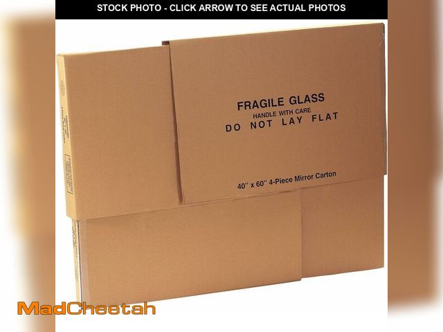 Lot 74-14305424 - BOX USA Moving Box 40"L x 3 1/2"W x 60"H, 1-Pack TV Sized Corrugated Cardboard Box for Shipping, Mai...
