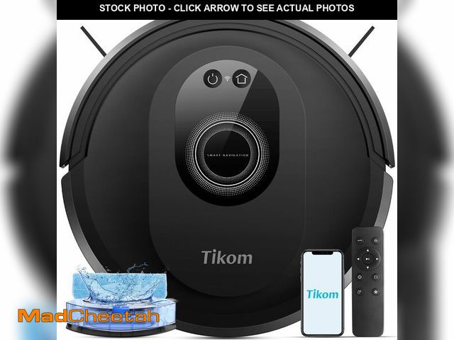 Lot 74-12717874 - Tikom Robot Vacuum and Mop Combo, 5000Pa Robotic Vacuum Cleaner, 150 Min Max, App &amp; Remote Contr...