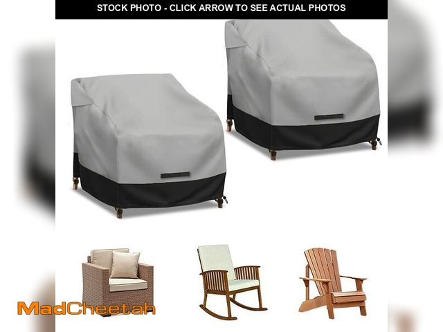Lot 74-12719326 - zenicham Patio Swivel Chair Cover Waterproof 2 Pack, 600D Heavy Duty Outdoor Furniture Covers for Un...