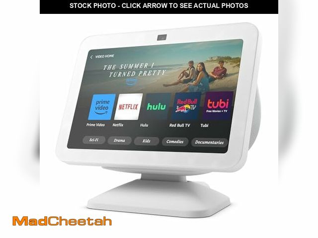 Lot 74-12760081 - Echo Show 8 (3rd Gen) Adjustable Stand with USB-C Charging Port | Glacier White - USED