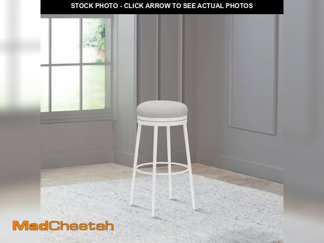 Lot 74-13048954 - Hillsdale Furniture Aubrie Off-White Swivel Backless Counter Stool - UNUSED