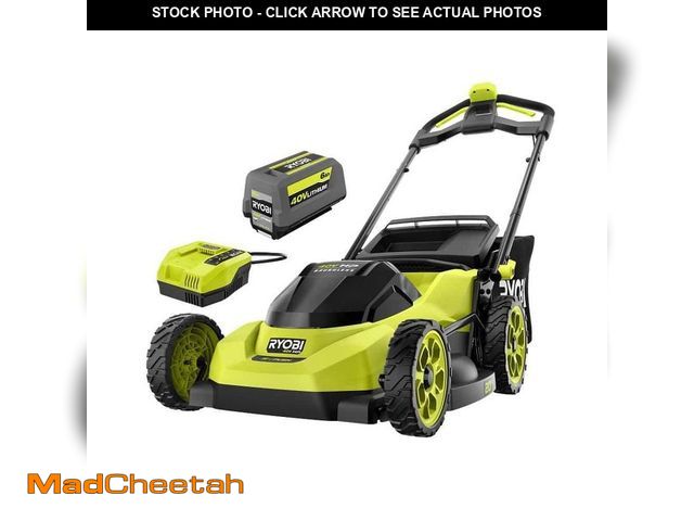 Lot 74-13665183 - RYOBI 40V HP Brushless 20 in. Cordless Battery Walk Behind Push Lawn Mower with 6.0 Ah Battery and C...