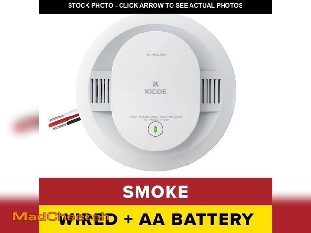 Lot 74-12557517 - Kidde Hardwired Interconnected Smoke Detector with Photoelectric Sensor 21031482 - UNUSED