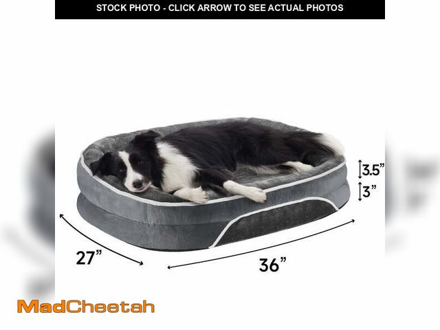 Lot 74-12892274 - Ophanie Gray Luxury Sofa-Style Pet Orthopedic Bed for Large and Medium Dogs â Removable Machine-Wa...