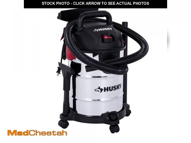Lot 74-12484761 - 6 Gallon 4.0 Peak HP Stainless Steel Wet Dry Vac Shop Vacuum with Locking Hose, Wands, Filters, Dust...