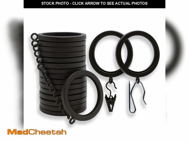 Lot 74-13540869 - BlastHomeÃÂ® Luxury Curtain Rings Ã¢â¬â Premium Metal - Quiet, Smooth, Removable Nylon Inserts Ã...