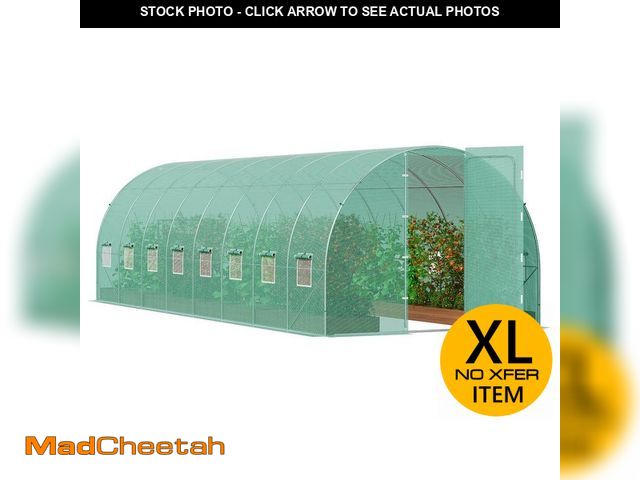Lot 74-12546237 - VEVOR Walk-in Tunnel Greenhouse 27.4 x 9. 5 x 7.4 ft. Hoop House Greenhouse Tunnel Plant Hot House w...