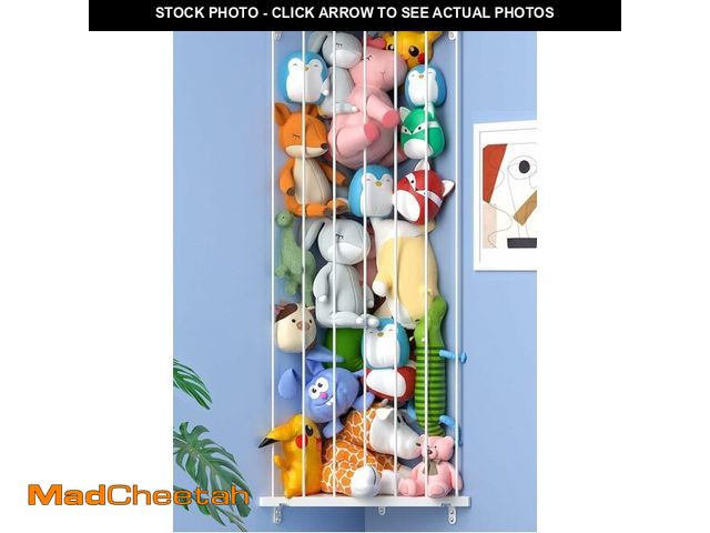 Lot 74-14046485 - Corner Stuffed Animal Storage for Kids Room - Length Adjustable Wall Stuffed Animal Organizer - Plus...