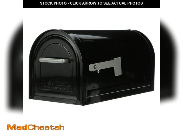 Lot 74-13001394 - Architectural Mailboxes Reliant Black, Large, Steel, Locking, Post Mount Mailbox - UNUSED