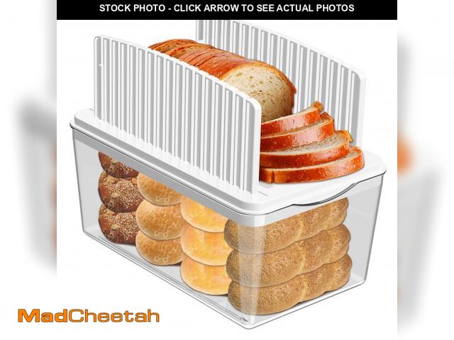 Lot 74-12308849 - Kiss Core Upgrade Pull Out Bread Slicer for Homemade Bread with Bread Box, Foldable Bread Slicing Gu...