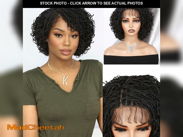 Lot 74-14477719 - Lady Hanne Micro Twist Braided Double Full Lace Wigs for Black Women Mini Braid Wig with Baby Hair S...