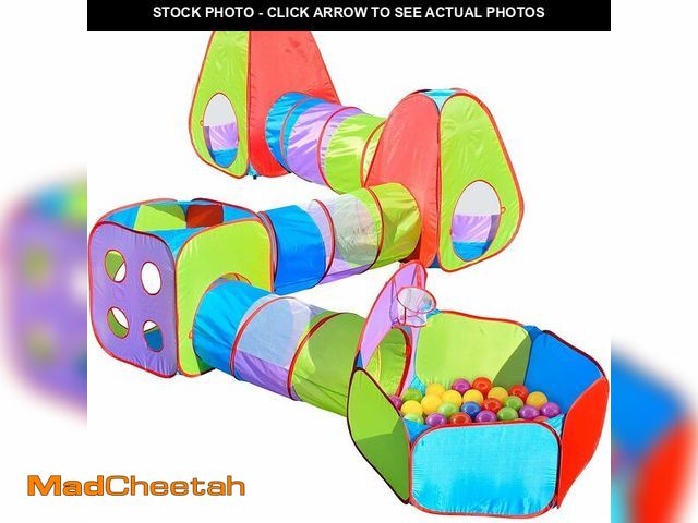 Lot 74-13042133 - (MISSING SOME BALLS) Hide and Slide 7pc Kids Ball Pit Play Tent and 20 Balls, Toddler Jungle Gym Pla...