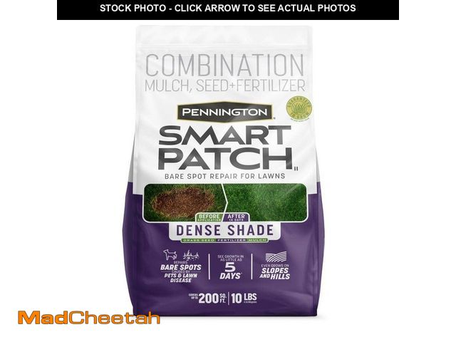 Lot 74-12855524 - Pennington Smart Patch Dense Shade 10 lb. 200 sq. ft. Grass Seed Bare Spot Repair with Mulch and Fer...