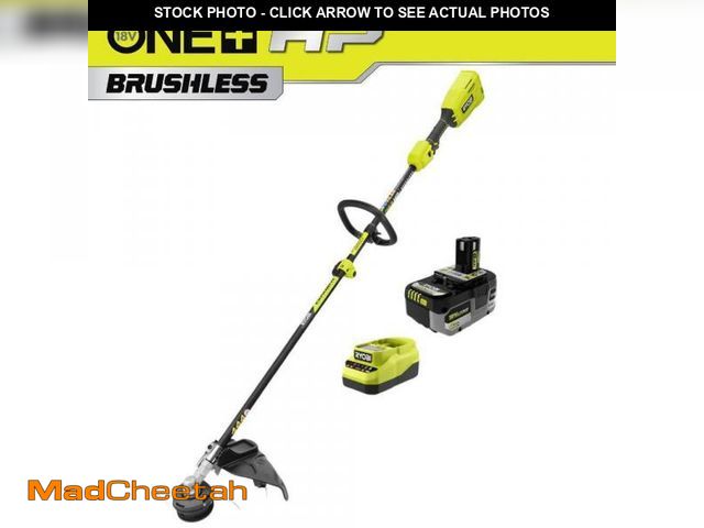 Lot 74-12463939 - RYOBI ONE+ HP 18V Brushless 15 in. Attachment Capable String Trimmer with 6.0 Ah Battery and Charger...