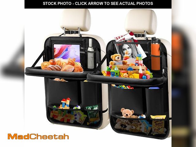 Lot 74-12828314 - Zecirl 2Pack Car Backseat Organizer with Foldable Table Tray,6 Storage Pockets Car Storage Organizer...
