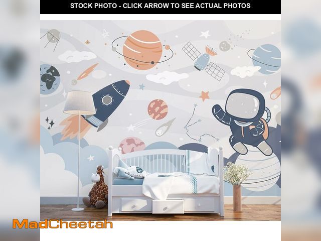 Lot 74-14366175 - YQWDMX -Nursery Cartoon Space Planet boy Children's Room Wallpaper XT12 L 180" x 115" - UNUSED