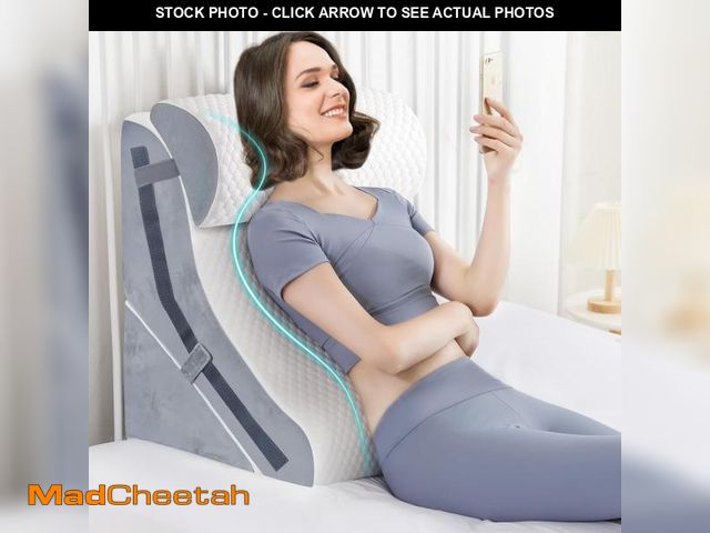 Lot 74-12155245 - Wedge Pillow for Sleeping, Orthopedic Bed Wedge Pillow Set, 15-in-1 Adjustable Memory Foam Wedge Pil...