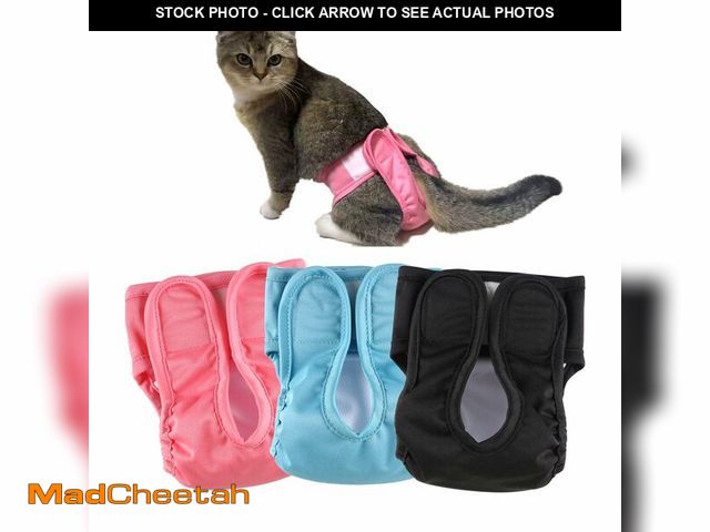 Lot 74-14060276 - Hi Sprout Reusable Cat Diapers, Washable Cat Incontinence Diapers for Cats Spraying or Cats in Heat ...
