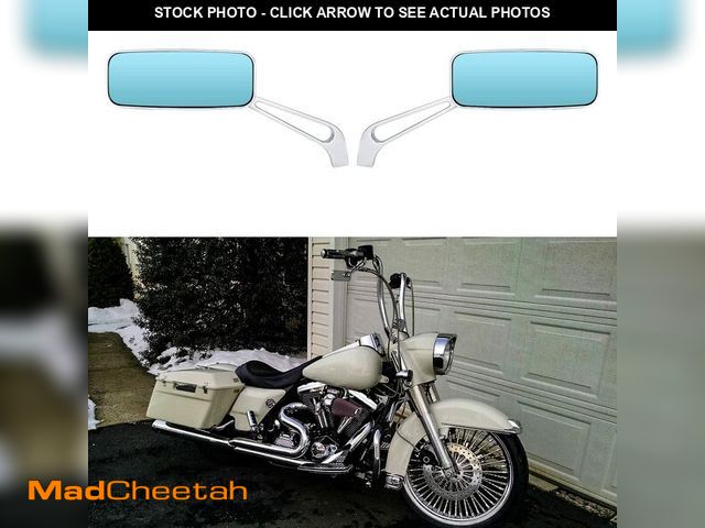 Lot 74-14297527 - goodfitment - Sliver Rectangle Shape Motorcycle Mirrors,Upgrade Rearview Motorcycle Mirrors Compatib...