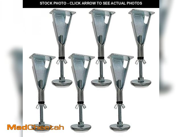 Lot 74-6892054 - gb Home Collection Bed Frame Support Leg (Set of 6) Adjustable Height Bed Frame Leg Extensions with ...