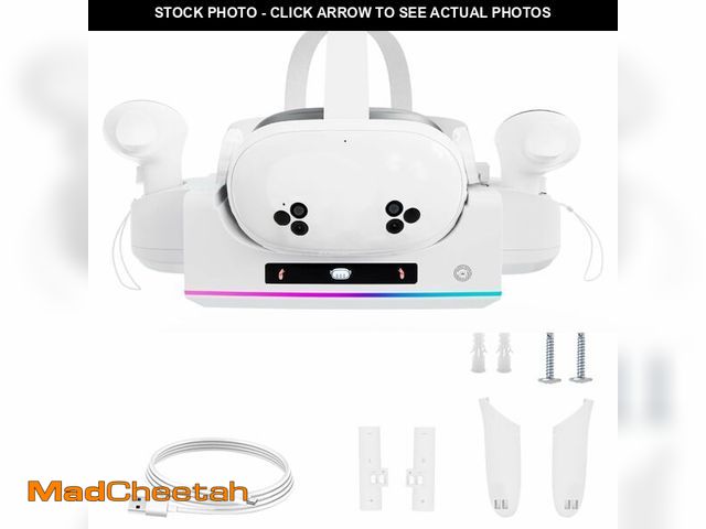 Lot 74-12718653 - VR Charging Station for Meta Quests 3s, Fast Charging Dock with LED Indicator, Wall Mount Quest 3s C...