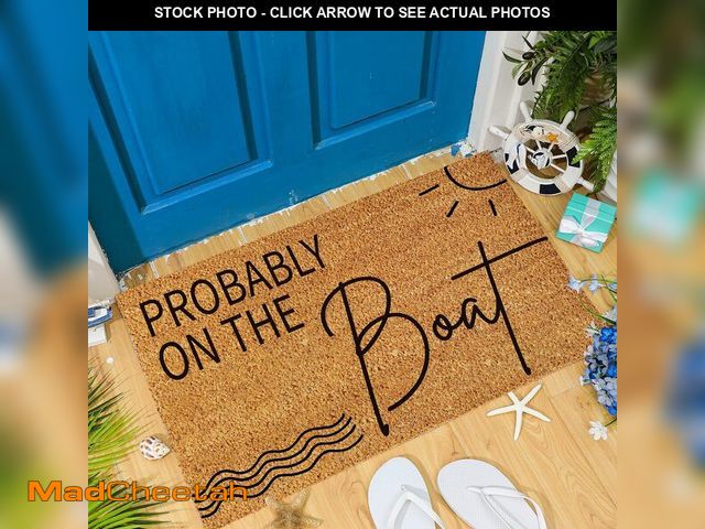 Lot 74-14145838 - Ceenna Summer Coir Doormat Probably on The Boat Funny Welcome Mat for Beach Lake House Nautical Them...